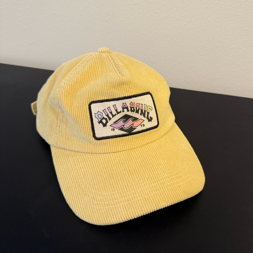 Billabong Yellow Corduroy Patch Hat